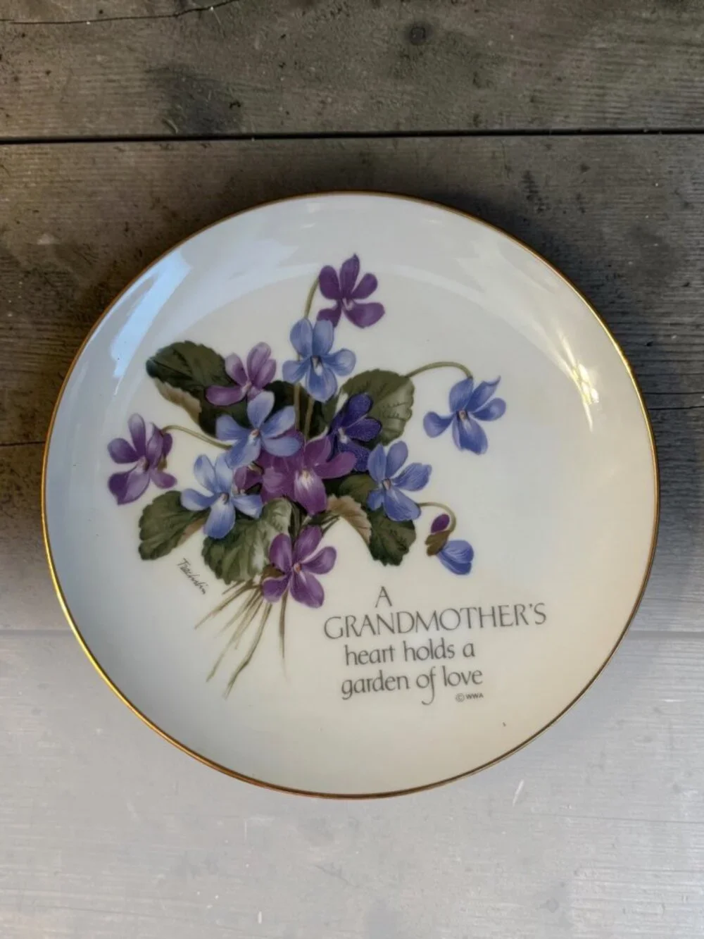 Grandmothers Heart Porcelain Plate 